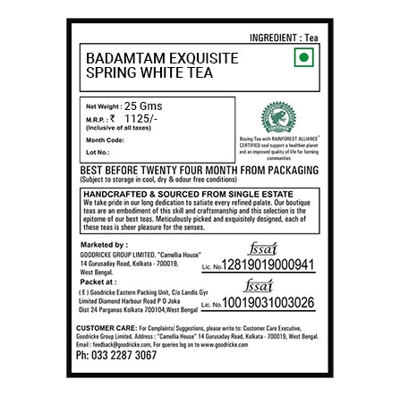 Badamtam Spring White Tea 2024 (25gms) Pack of 2