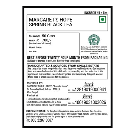 Margaret's Hope Spring Black Tea 2025 -25 gm - Pack of 2 First Flush