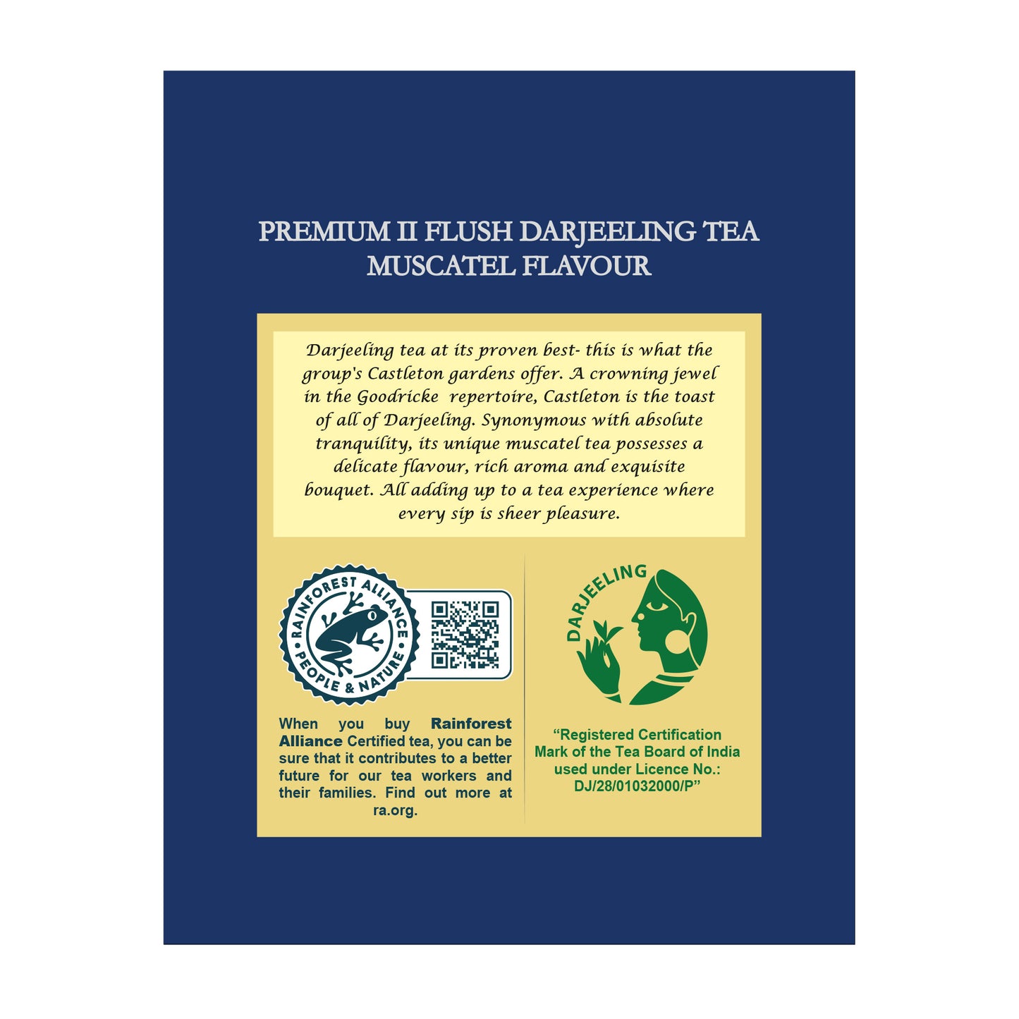 Castleton Premium Muscatel Darjeeling Tea - 100gm + Castleton Vintage Darjeeling Tea 250 gms