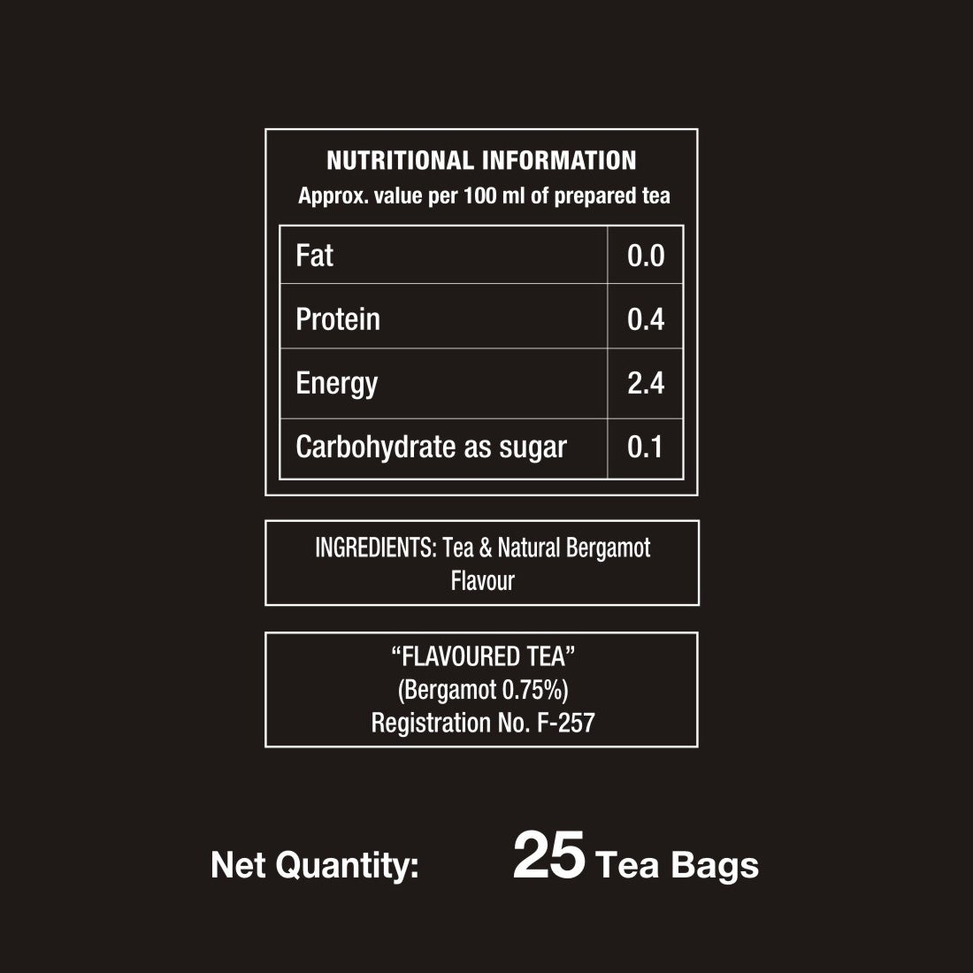 Khaass Earl Grey Tea, 25Tea Bags (Pack of 5)